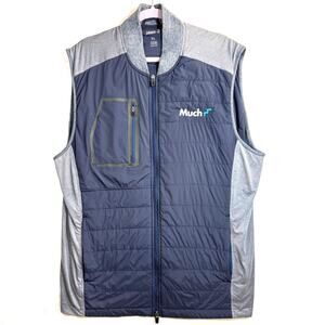 Johnnie-O XL Duffy Puffer Vest Dark Blue Pocket Golf Sport Active Outdoor $149